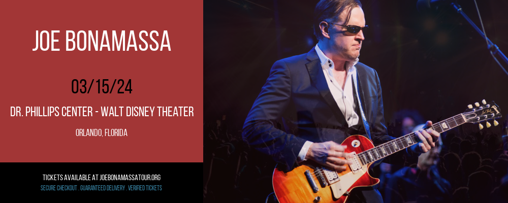 Joe Bonamassa at Dr. Phillips Center - Walt Disney Theater at Dr. Phillips Center - Walt Disney Theater